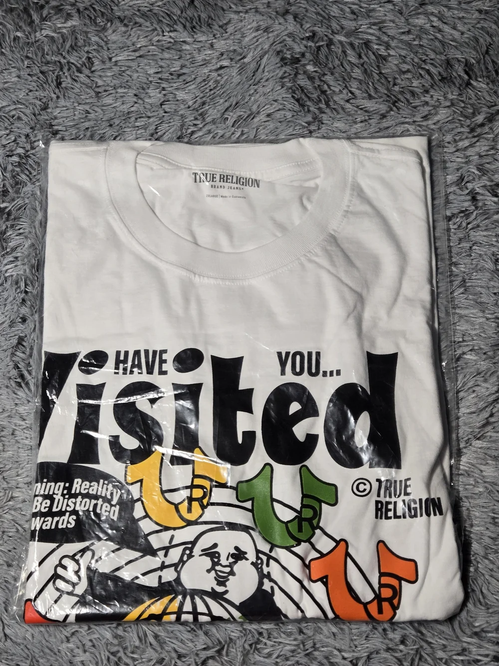 True Religion Men's Distorted Print T-Shirt Size XXL